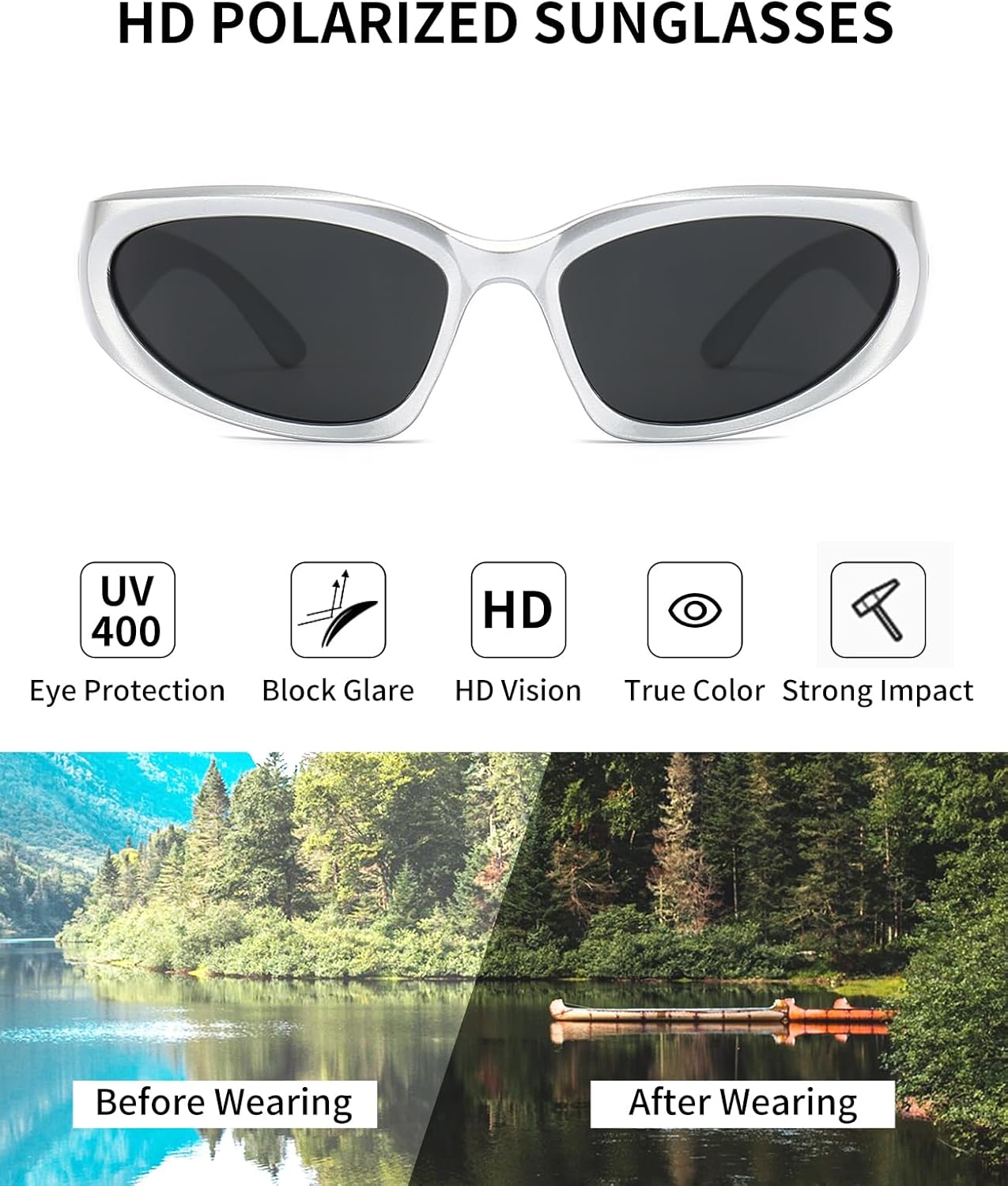 Polarized Sport Wrap Shades