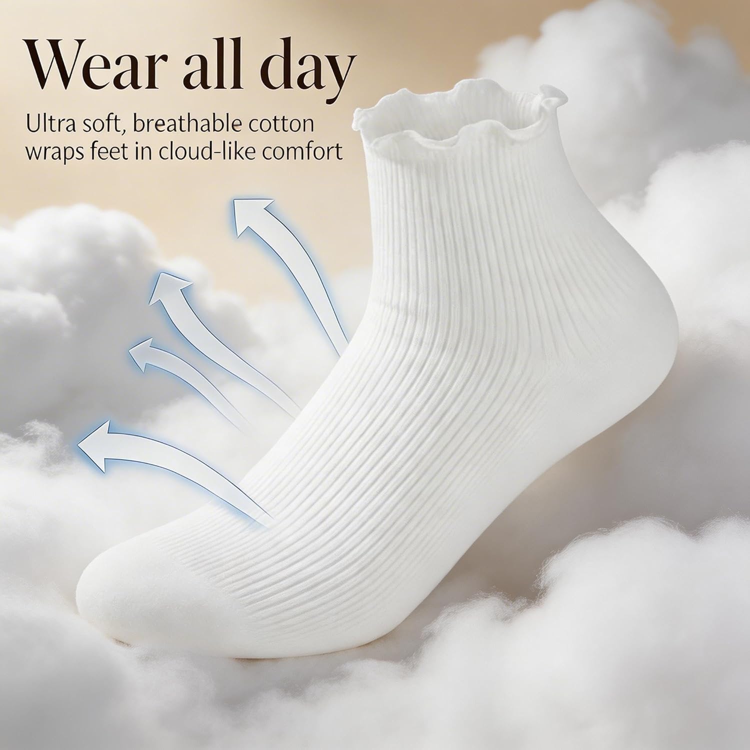 Everyday Ruffle Crew Socks