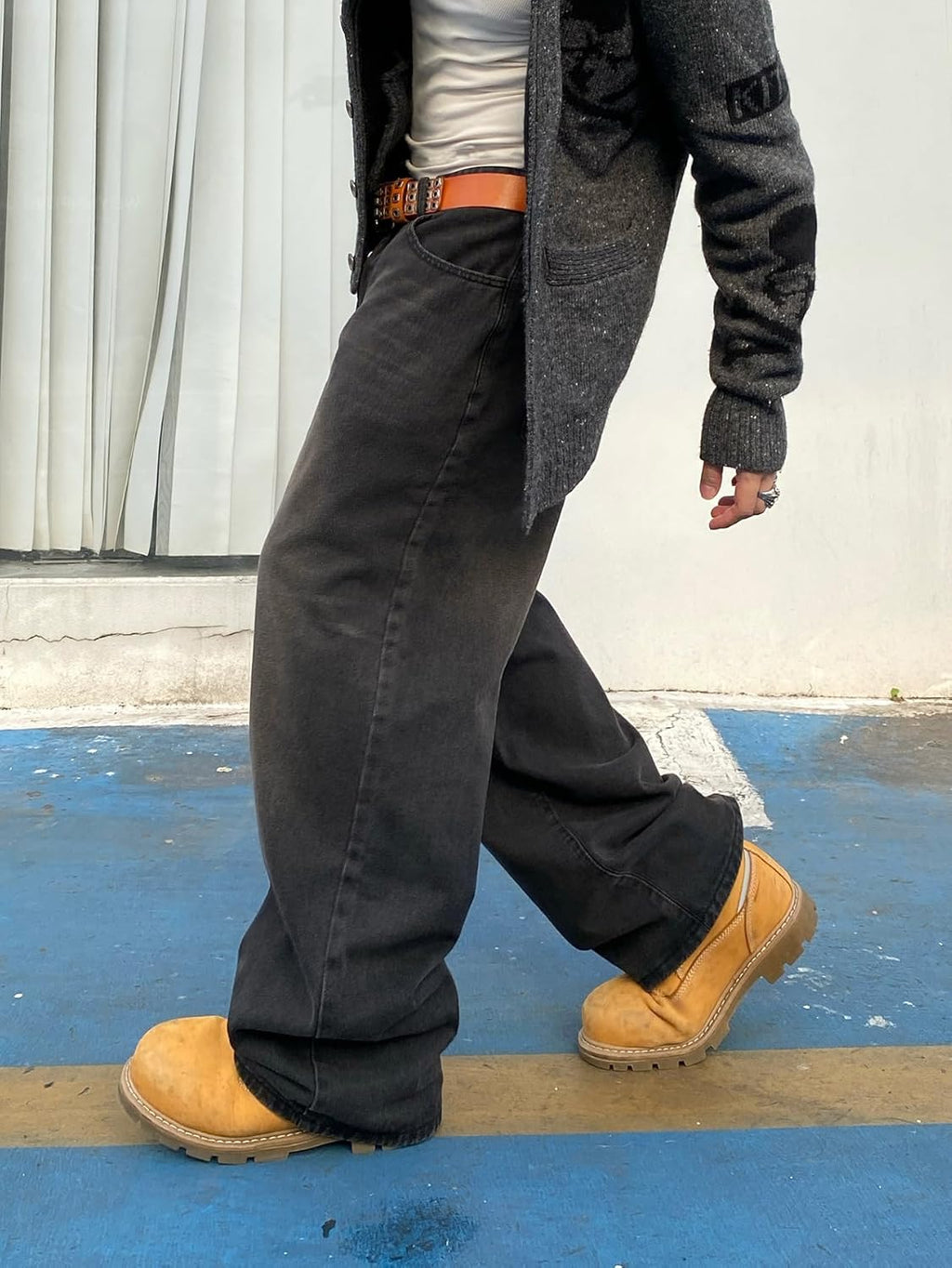 Urban Relaxed Baggy Wide-Leg Jeans