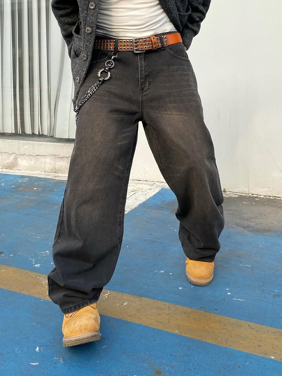 Urban Relaxed Baggy Wide-Leg Jeans