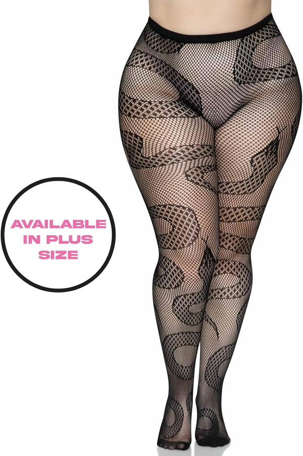 EdgeSnake Stretch Fishnet High-Waist Tights