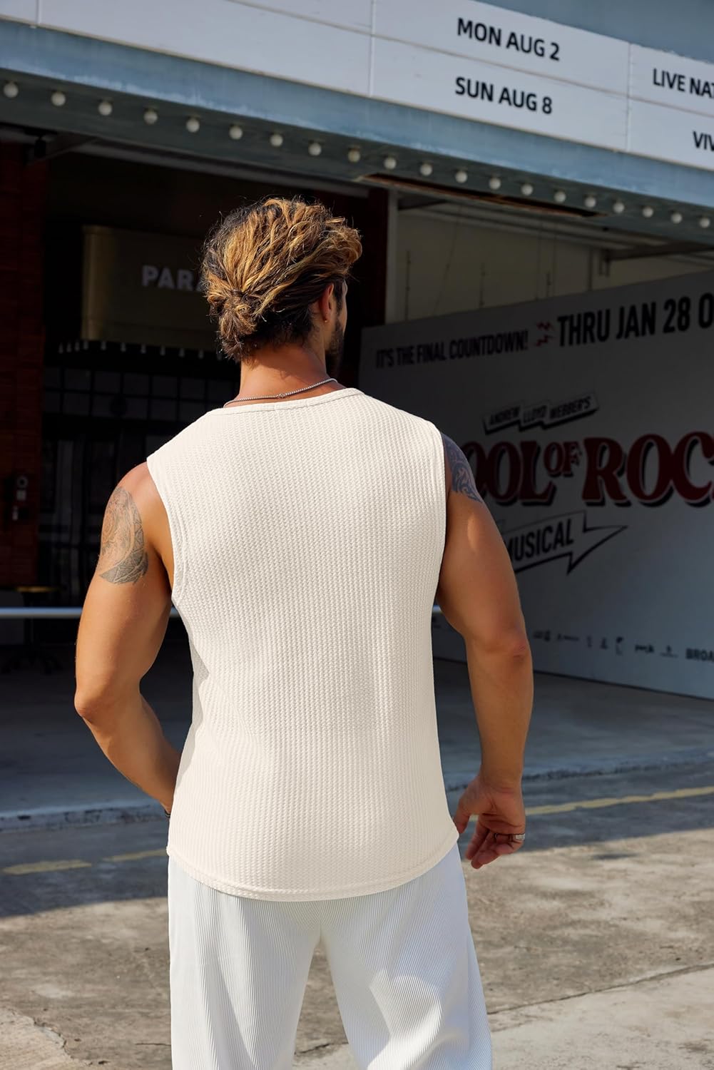 BreezeWaffle Summer Muscle Tank Tee