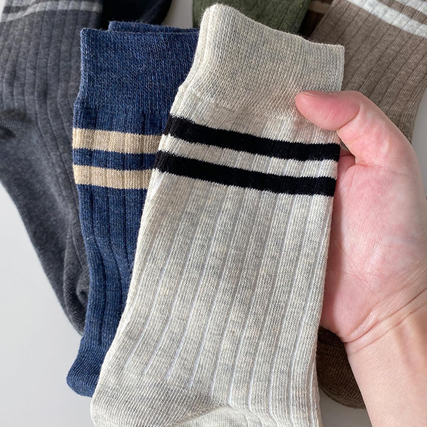 Retro Stripe Comfort Socks