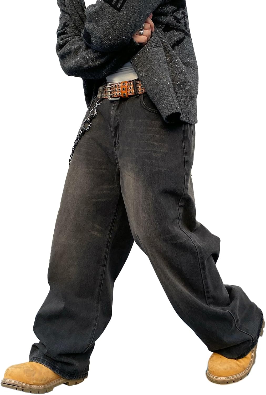 Urban Relaxed Baggy Wide-Leg Jeans