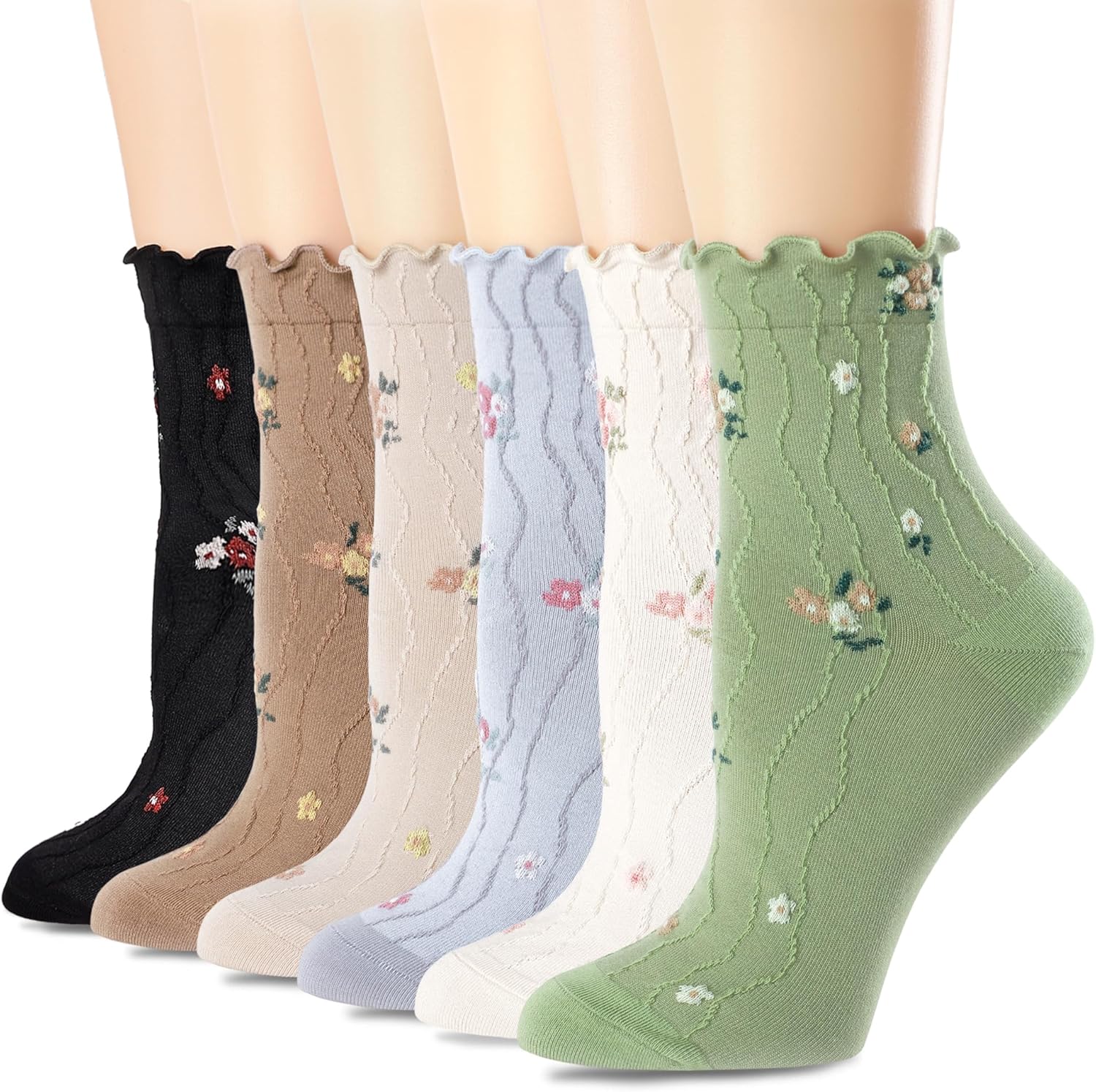 Vintage Ruffle Crew Socks Pack