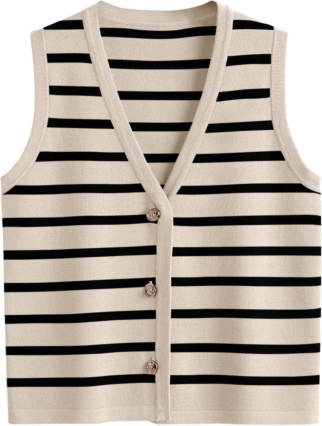 Classic Striped Knit Vest