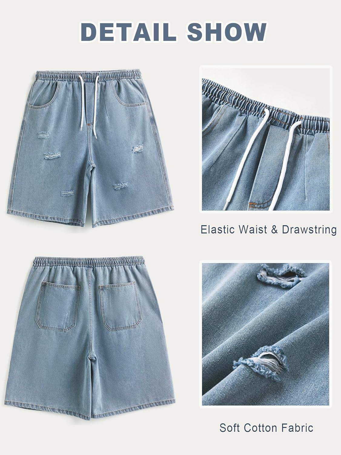 Urban Baggy Denim Jorts Shorts