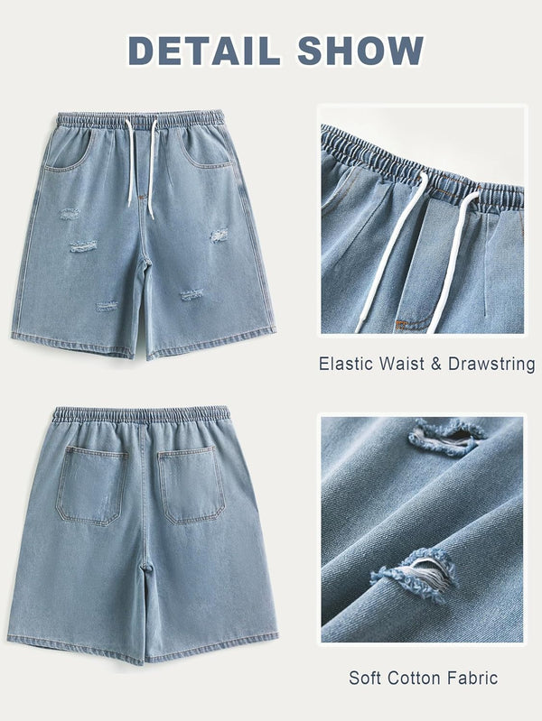 Urban Baggy Denim Jorts Shorts