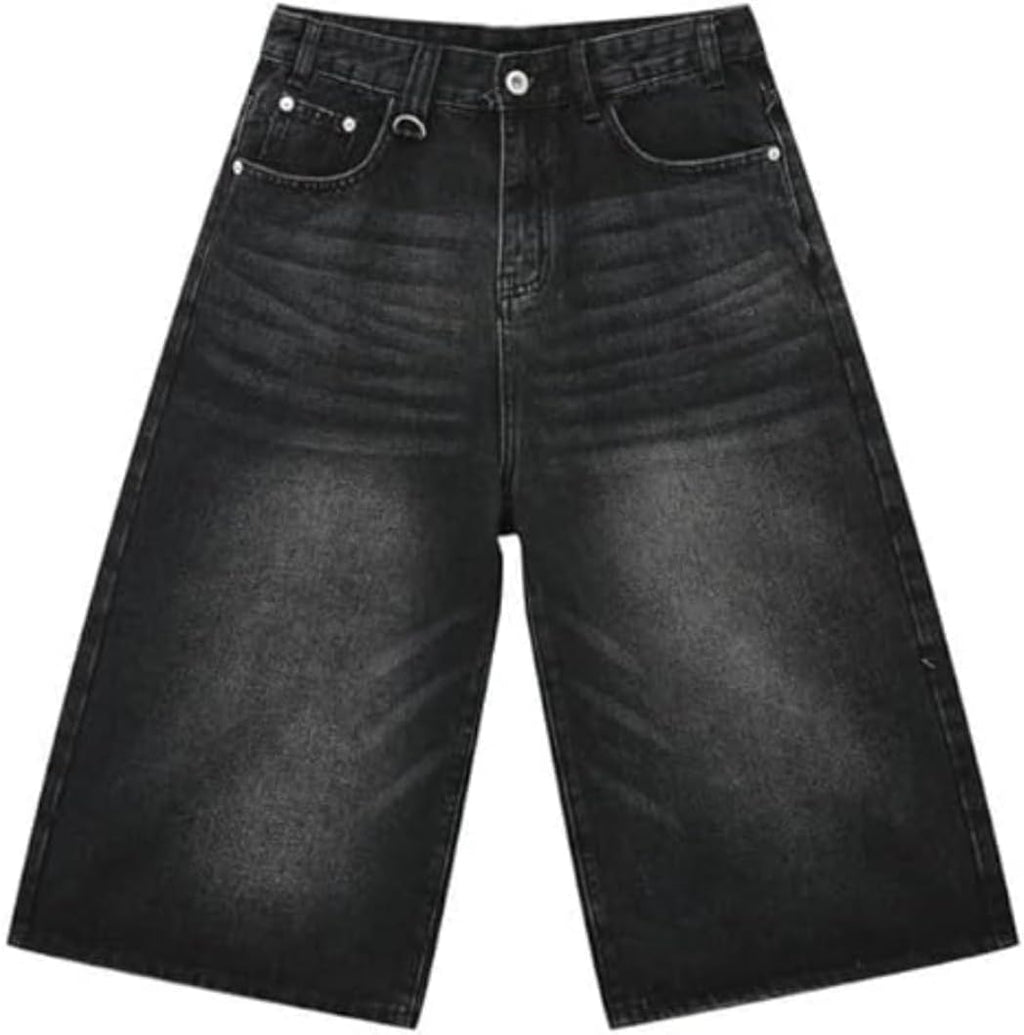 Urban Baggy Denim Capri Shorts