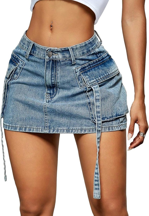Everyday Denim Cargo Mini