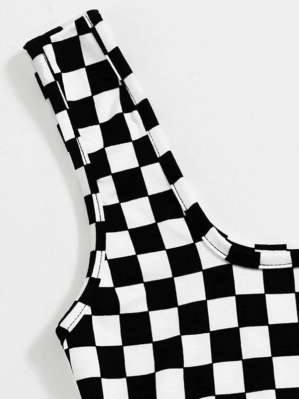 Neon Checker Everyday Crop Tank