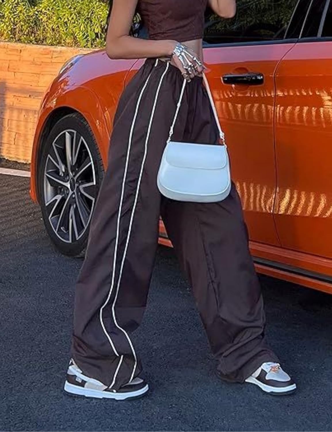 Urban Wide-Leg Parachute Cargo Pants