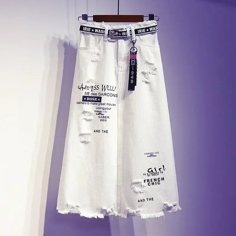 Everyday Urban Denim Skirt Plus