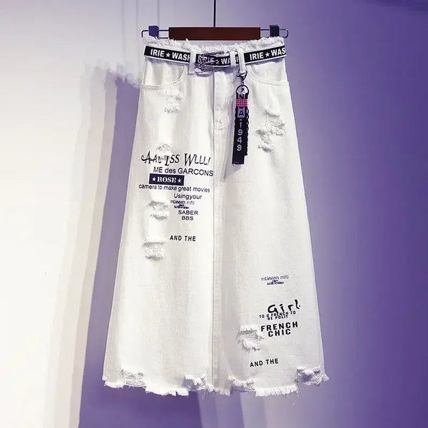 Everyday Urban Denim Skirt Plus