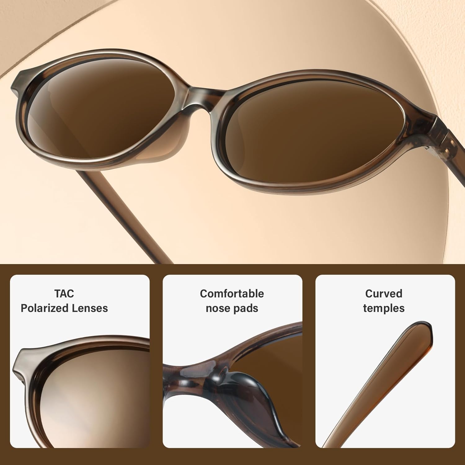 Classic Retro Narrow Oval Sunglasses