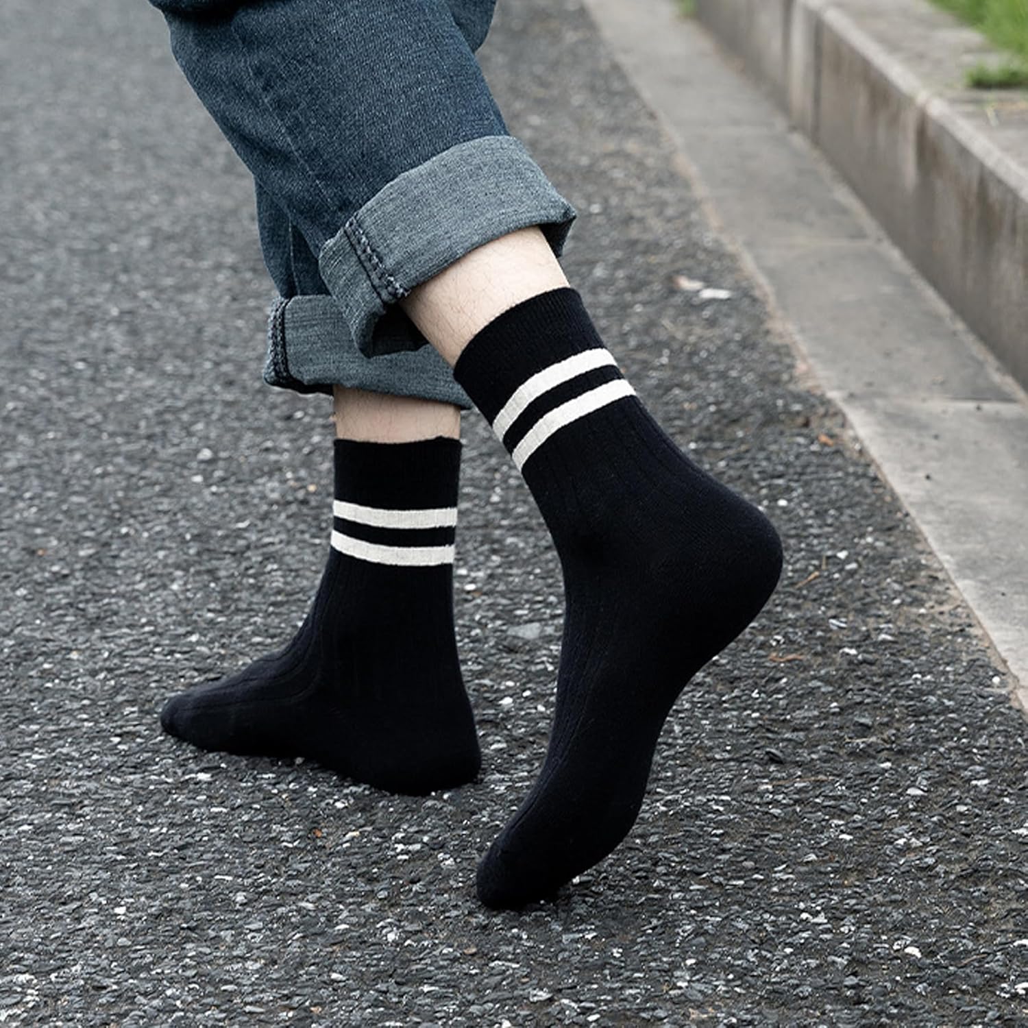 Retro Stripe Comfort Socks