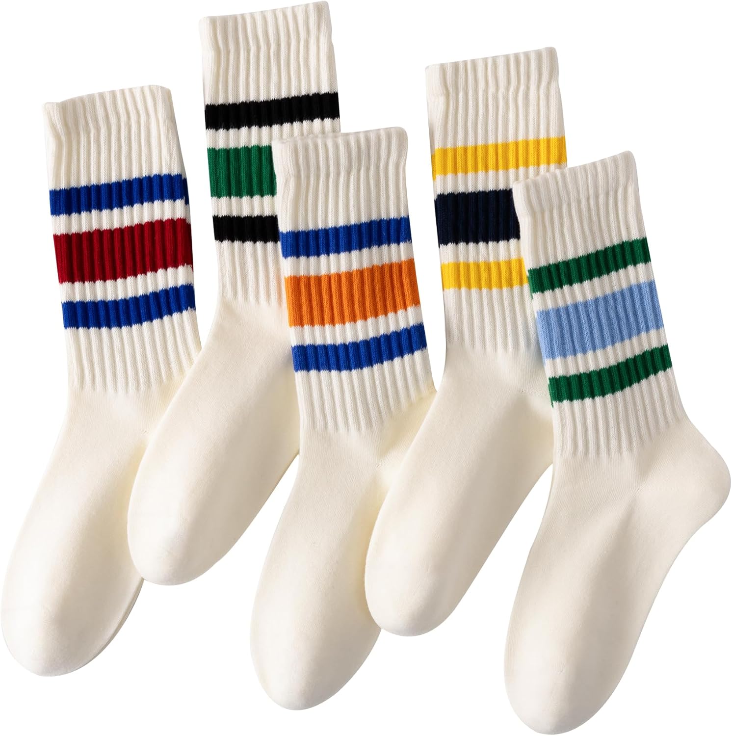 Everyday Striped Crew Comfort Socks