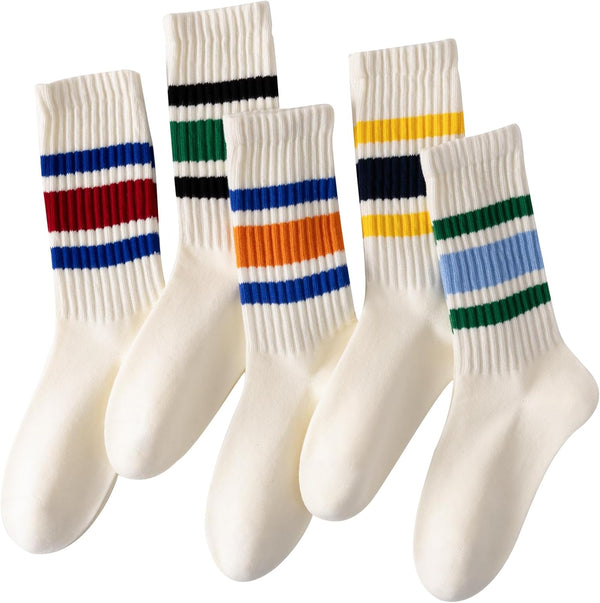 Everyday Striped Crew Comfort Socks