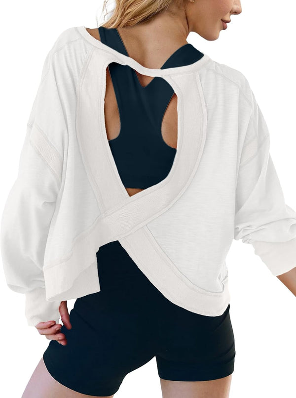 Open Back Performance Crop Top