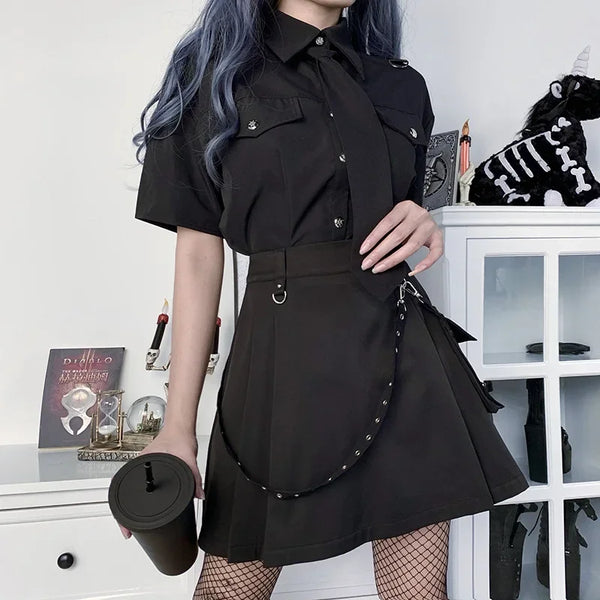 Urban Punk Bandage Mini Skirt