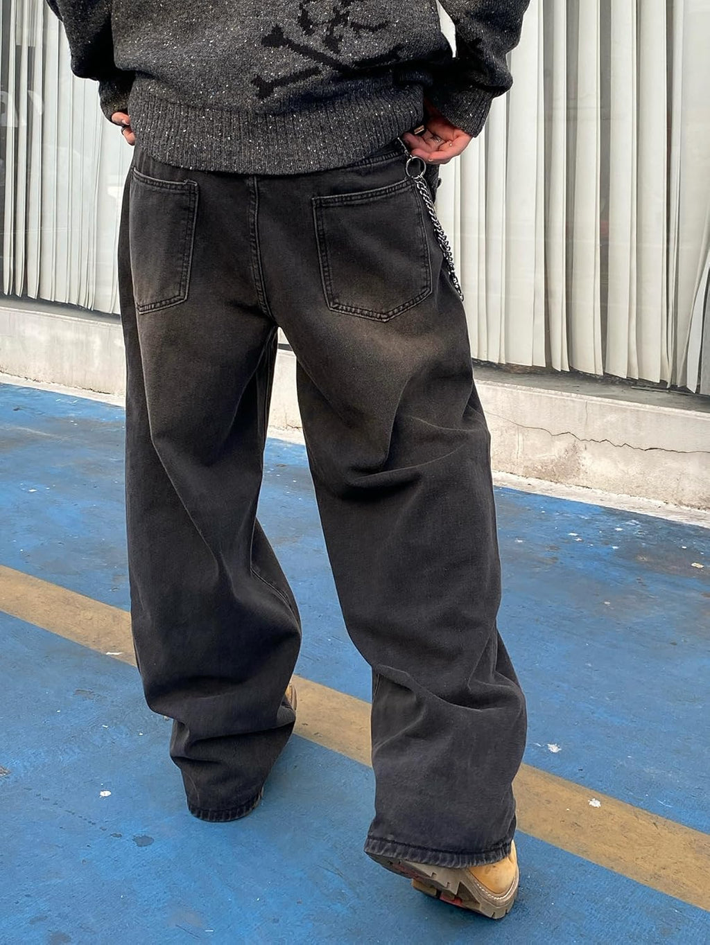 Urban Relaxed Baggy Wide-Leg Jeans