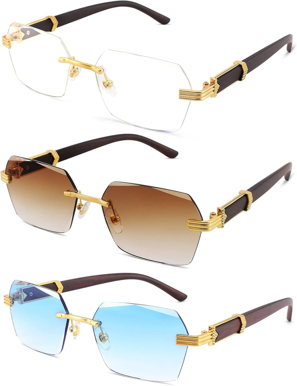 Retro Rimless Square Shades