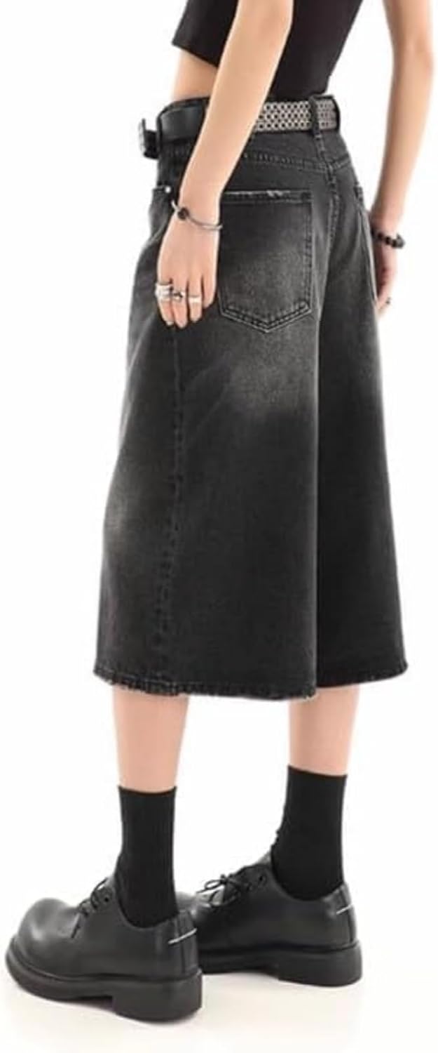Urban Baggy Denim Capri Shorts