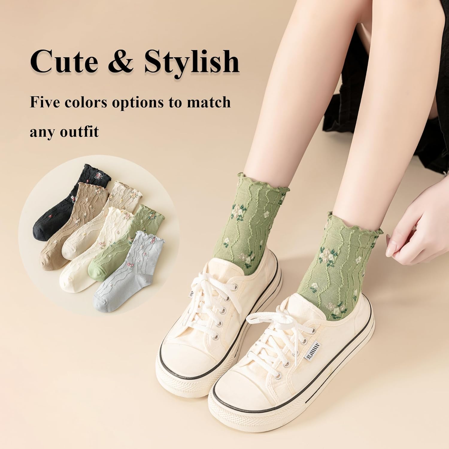 Vintage Ruffle Crew Socks Pack