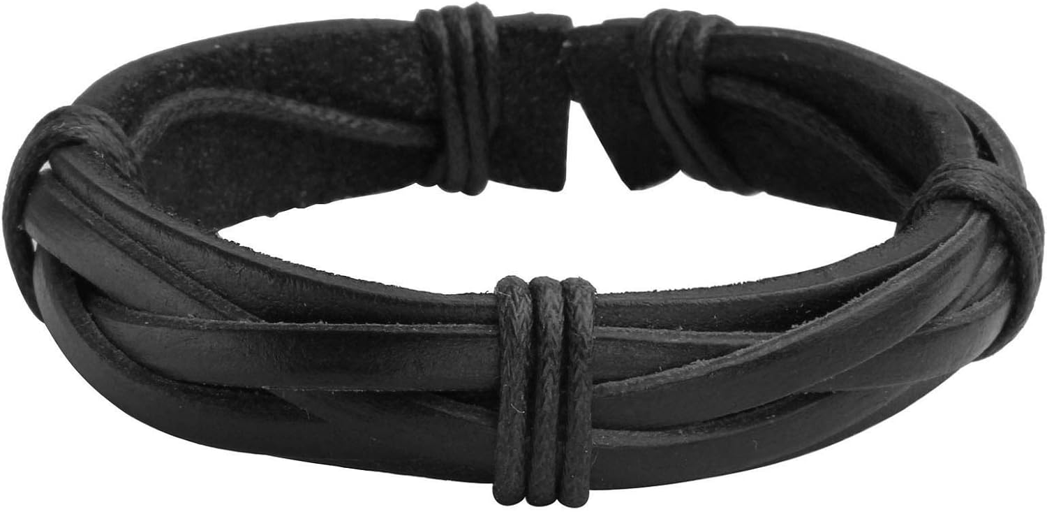 Rugged Braided Leather Cuff