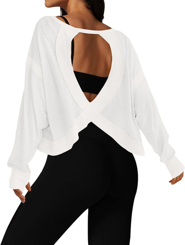 Open Back Performance Crop Top