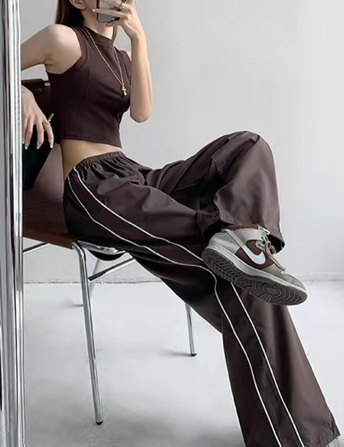 Urban Wide-Leg Parachute Cargo Pants