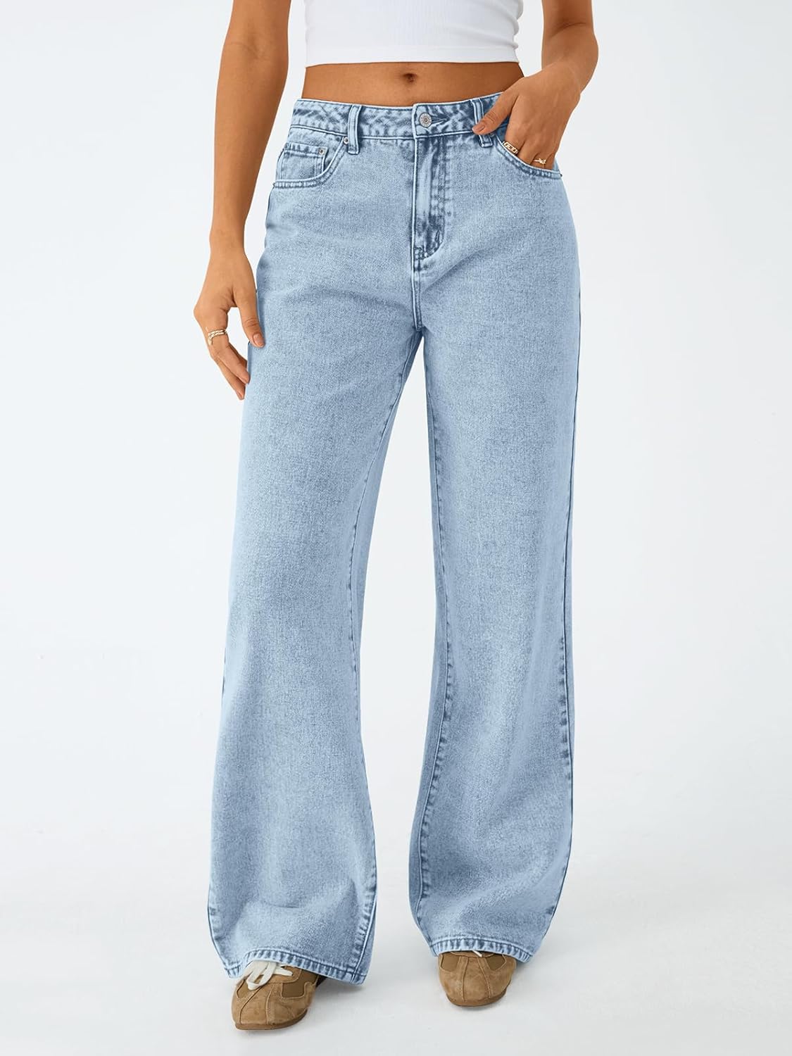 High-Rise Classic Wide Leg Jeans