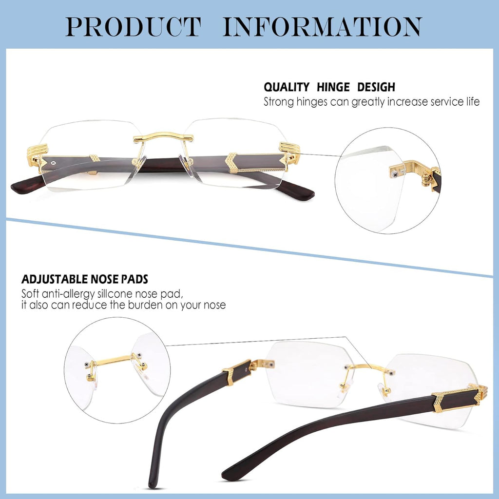 Retro Rimless Square Shades