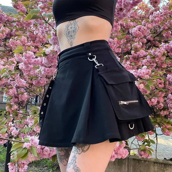 Urban Punk Bandage Mini Skirt