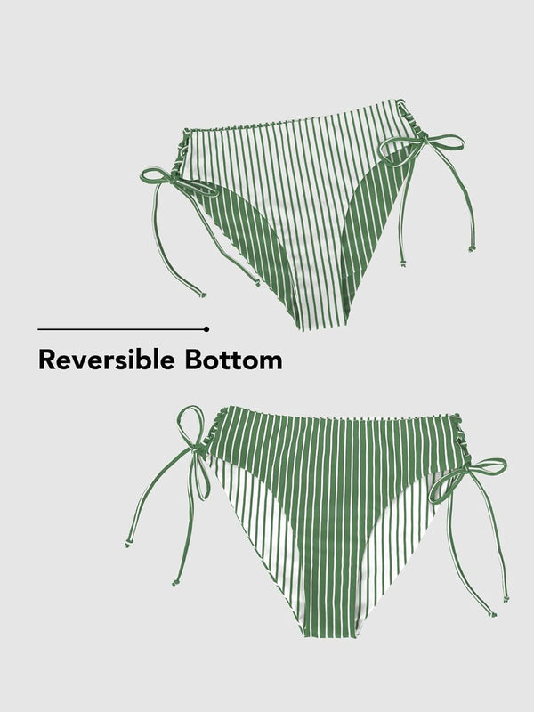 Sunrise Striped Reversible Swim Set