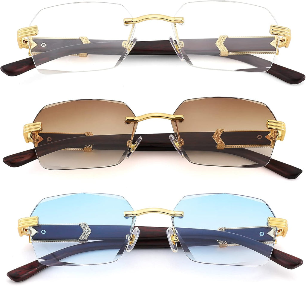 Retro Rimless Square Shades