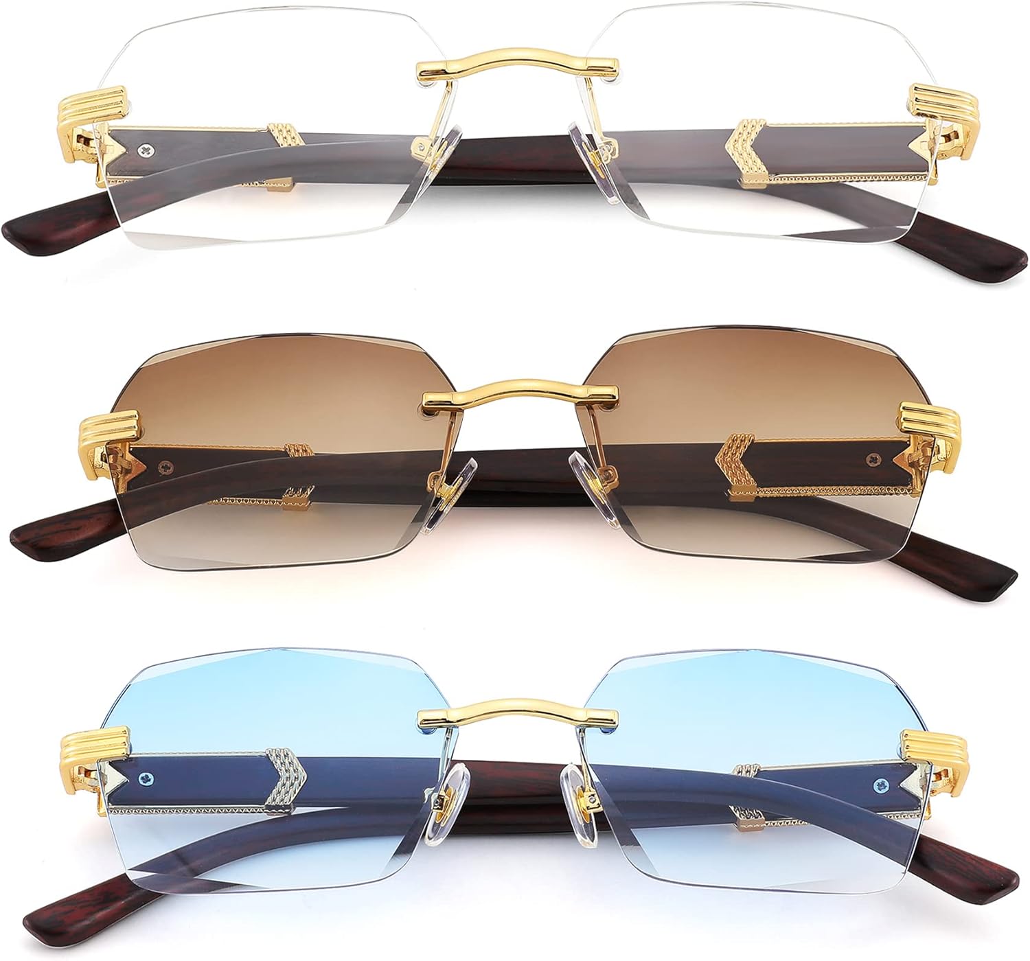 Retro Rimless Square Shades