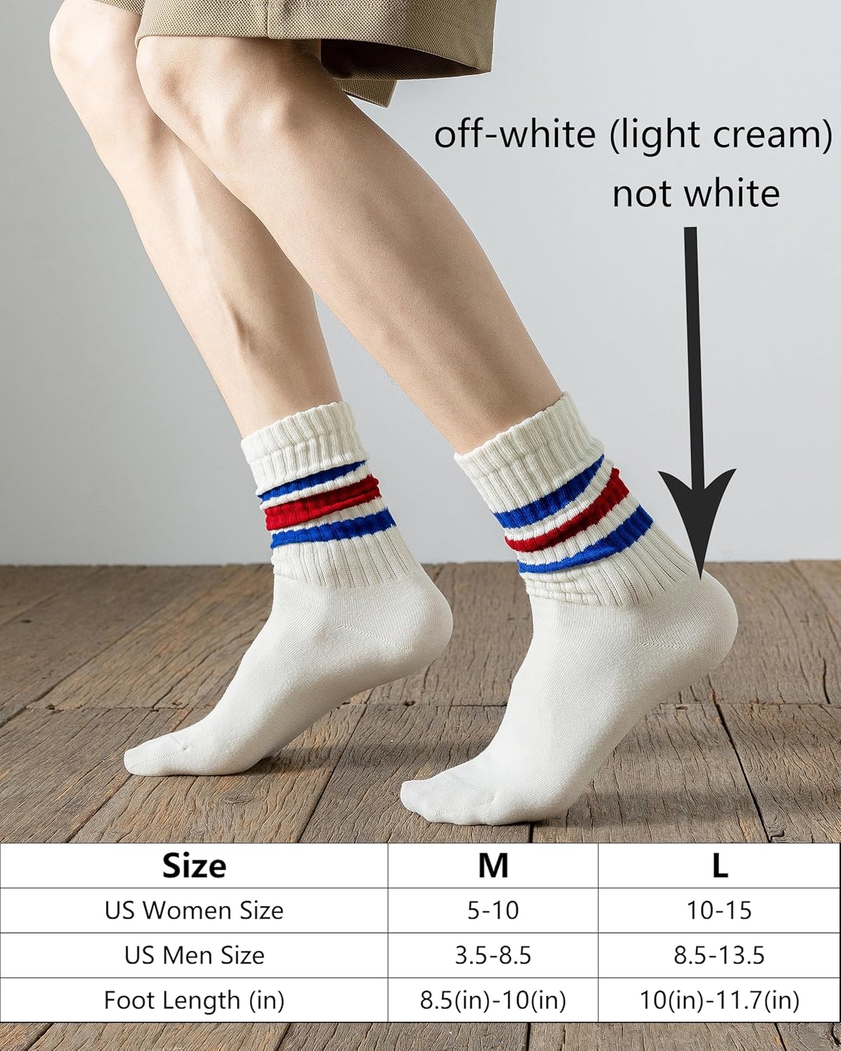 Everyday Striped Crew Comfort Socks