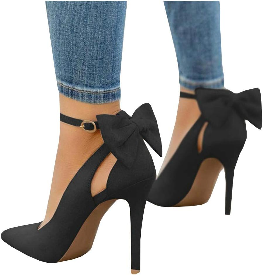 Classic Bow D'Orsay Comfort Heels