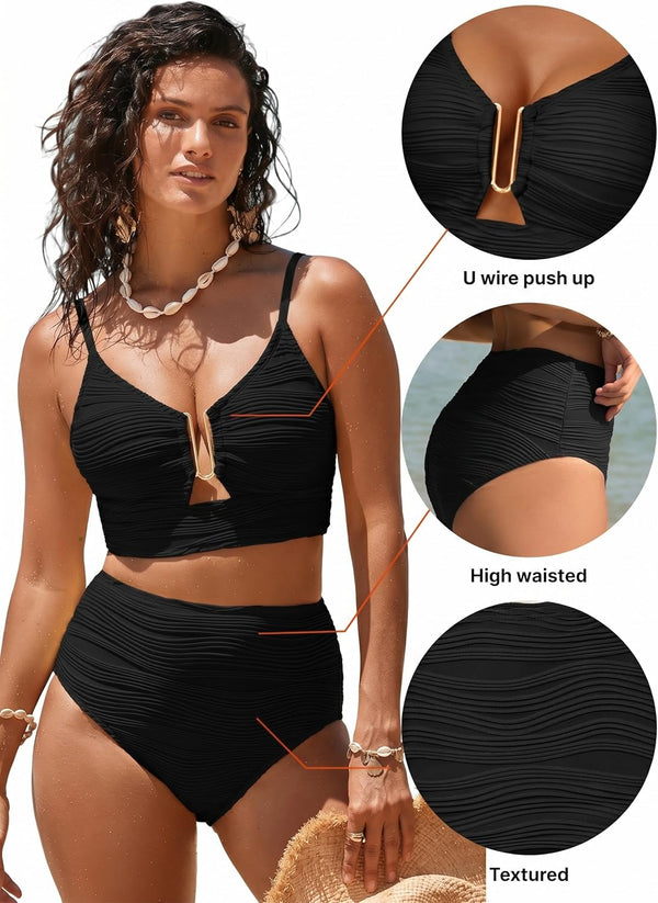 Coastal Edge High-Rise Bikini Set