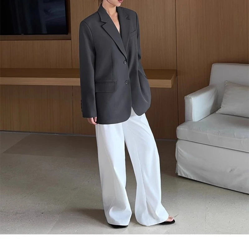 Executive Wide-Leg Highwaist Office Pants