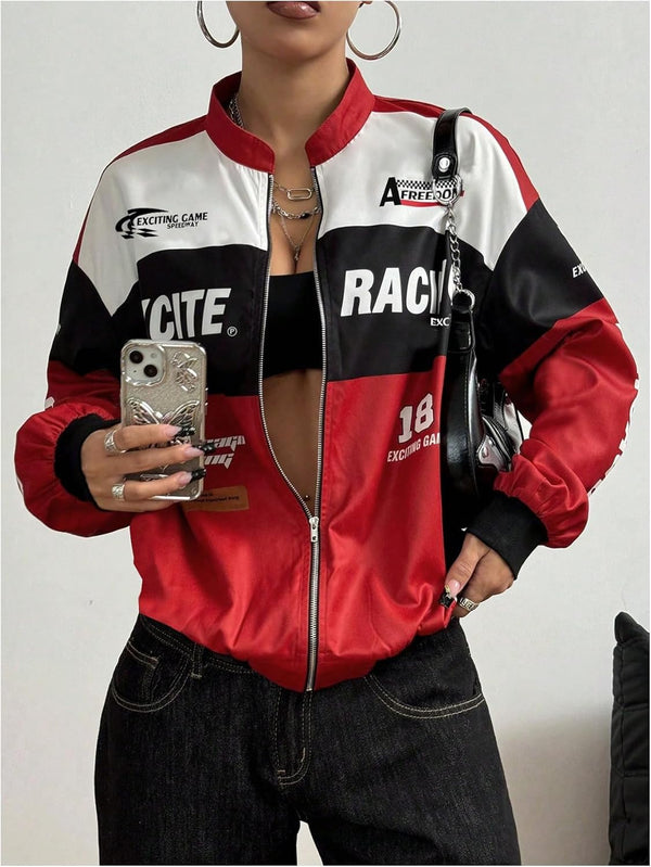 Retro Racer Street Varsity Jacket