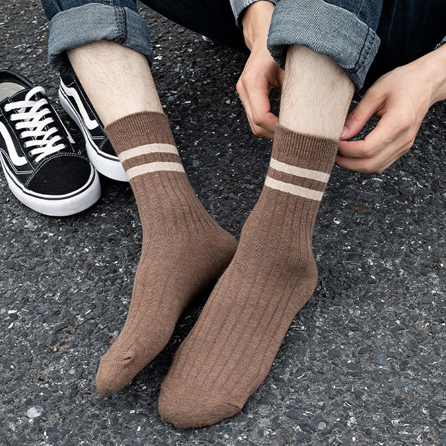 Retro Stripe Comfort Socks